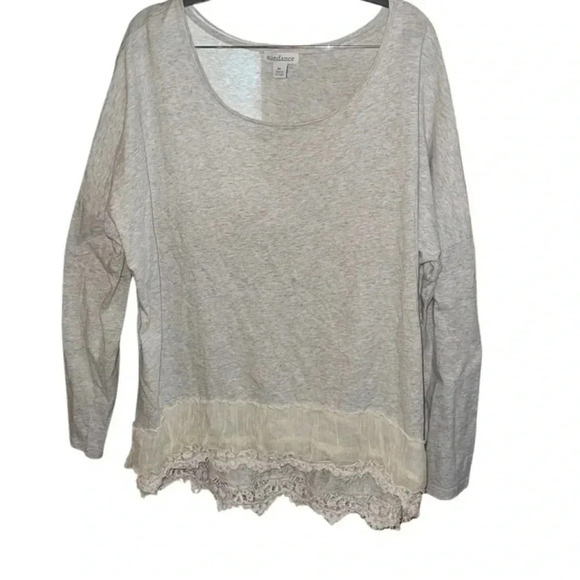 Sundance Light Heather Gray Tunic Top Size XL - Picture 1 of 8